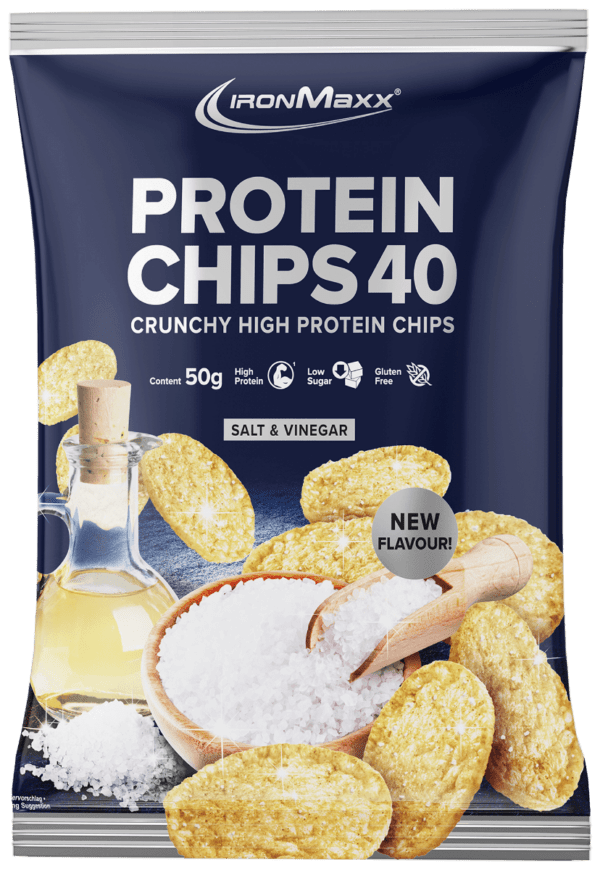 IronMaxx | Protein Chips 40 (5x50g) Salt & Vinegar