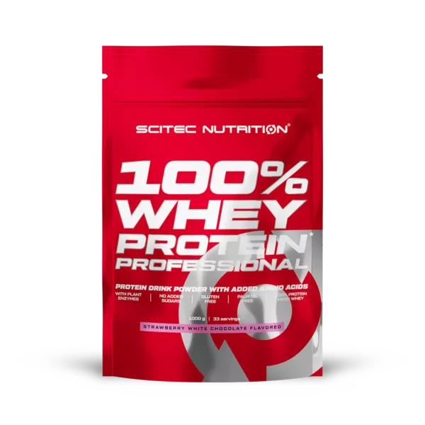 Scitec Nutrition | 100% Whey Protein Professional - 1000g Erdbeere Weiàoeuee Schokolade