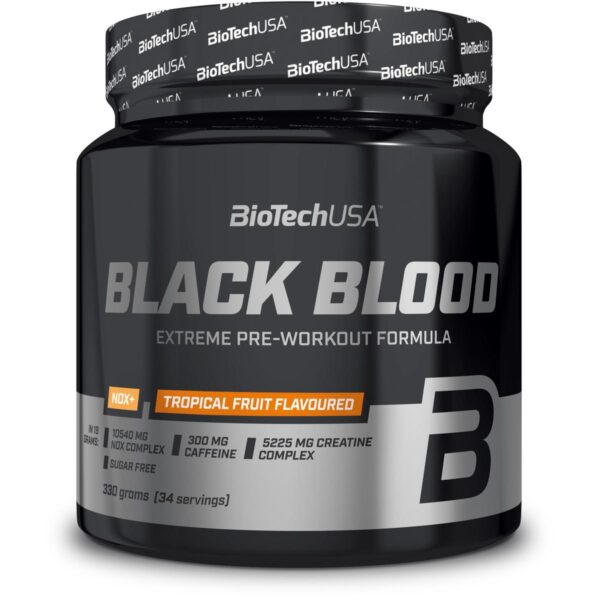 BioTech USA | Black Blood NOX+ - 330g Tropical Fruit