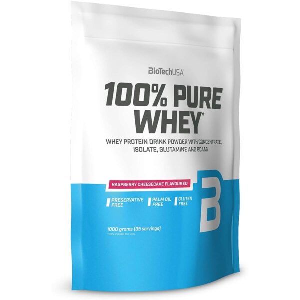 BioTech USA | 100% Pure Whey - 1000g Raspberry Cheesecake