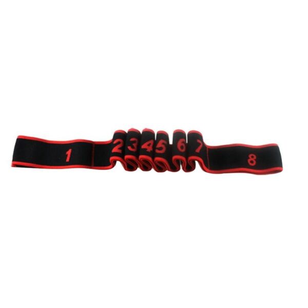 The Fitness Outlet | Stretch Band Gymnastikband mit 11 Schleifen fuer Yoga Rot