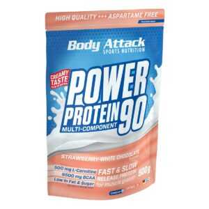 Body Attack Power Protein 90 - 500g Strawberry white chocolate