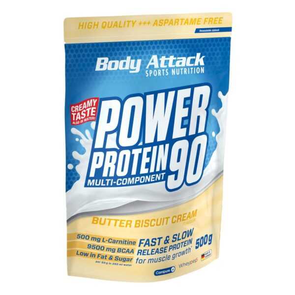 Body Attack Power Protein 90 - 500g Butter Biscuit