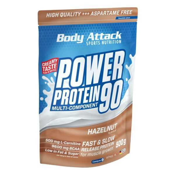 Body Attack Power Protein 90 - 500g Hazelnut cream