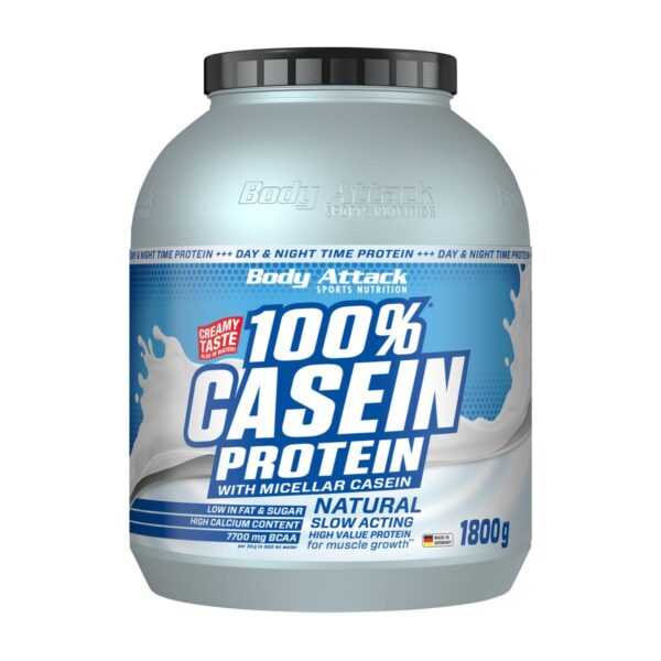 Body Attack | 100% Casein Protein - 1800g Natural Cream