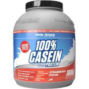 Body Attack | 100% Casein Protein - 1800g Strawberry Cream