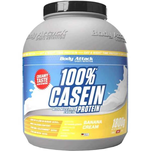 Body Attack | 100% Casein Protein - 1800g Banane Cream