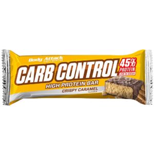 Body Attack Carb Control - Proteinriegel 100g (15 Riegel) Chrispy Caramel