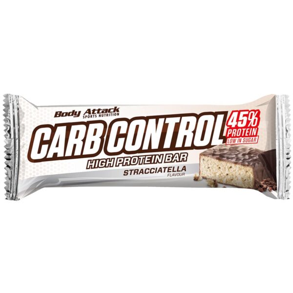 Body Attack Carb Control - Proteinriegel 100g (15 Riegel) Stracciatella