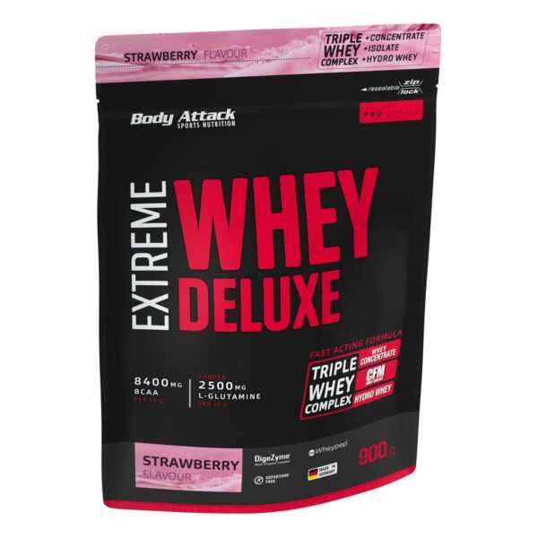 Body Attack Extreme Whey Deluxe - 900g Erdbeere