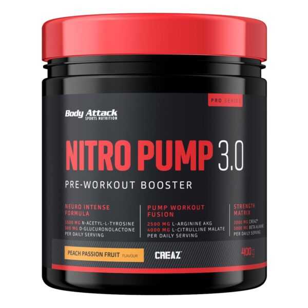 Body Attack Nitro Pump 3.0 - 400g Peach Passion Fruit