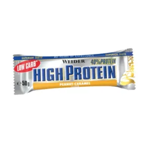 Weider | Low Carb High Protein 40% Riegel (24x50g) Erdnuss-Karamell