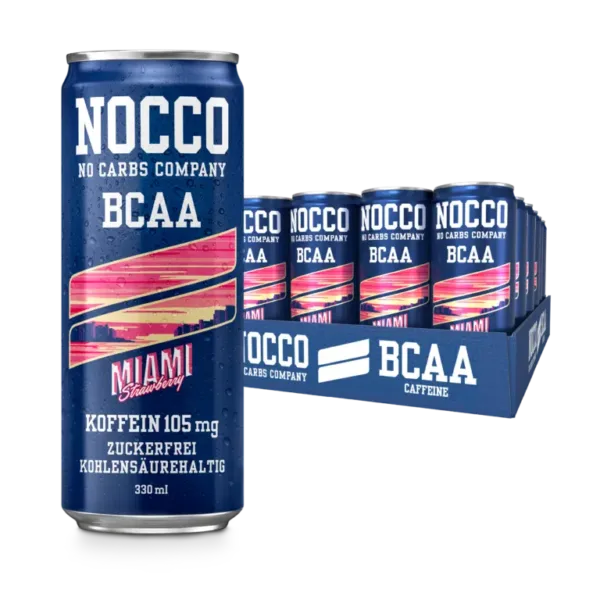 Nocco | BCAA Drink - 24x330ml (inkl. 6aeoe?á Ãà Pfand) Miami - Strawberry