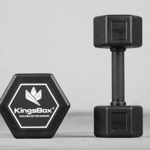 Kingsbox | Rubber Grip Dumbbells 22.5 kg