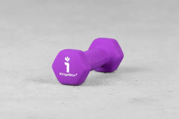 Kingsbox | Vinyl Rubber Dumbbell 1 kg