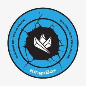 Kingsbox | Wall Ball Target Aufkleber Blau - Riss