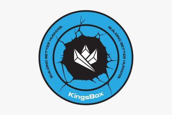 Kingsbox | Wall Ball Target Aufkleber Blau - Riss