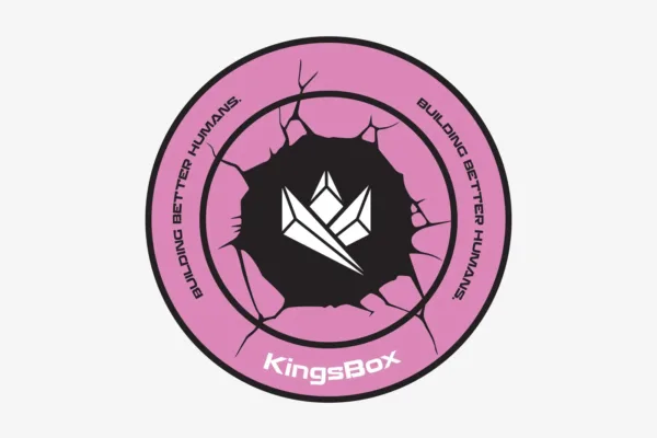 Kingsbox | Wall Ball Target Aufkleber Rosa - Riss